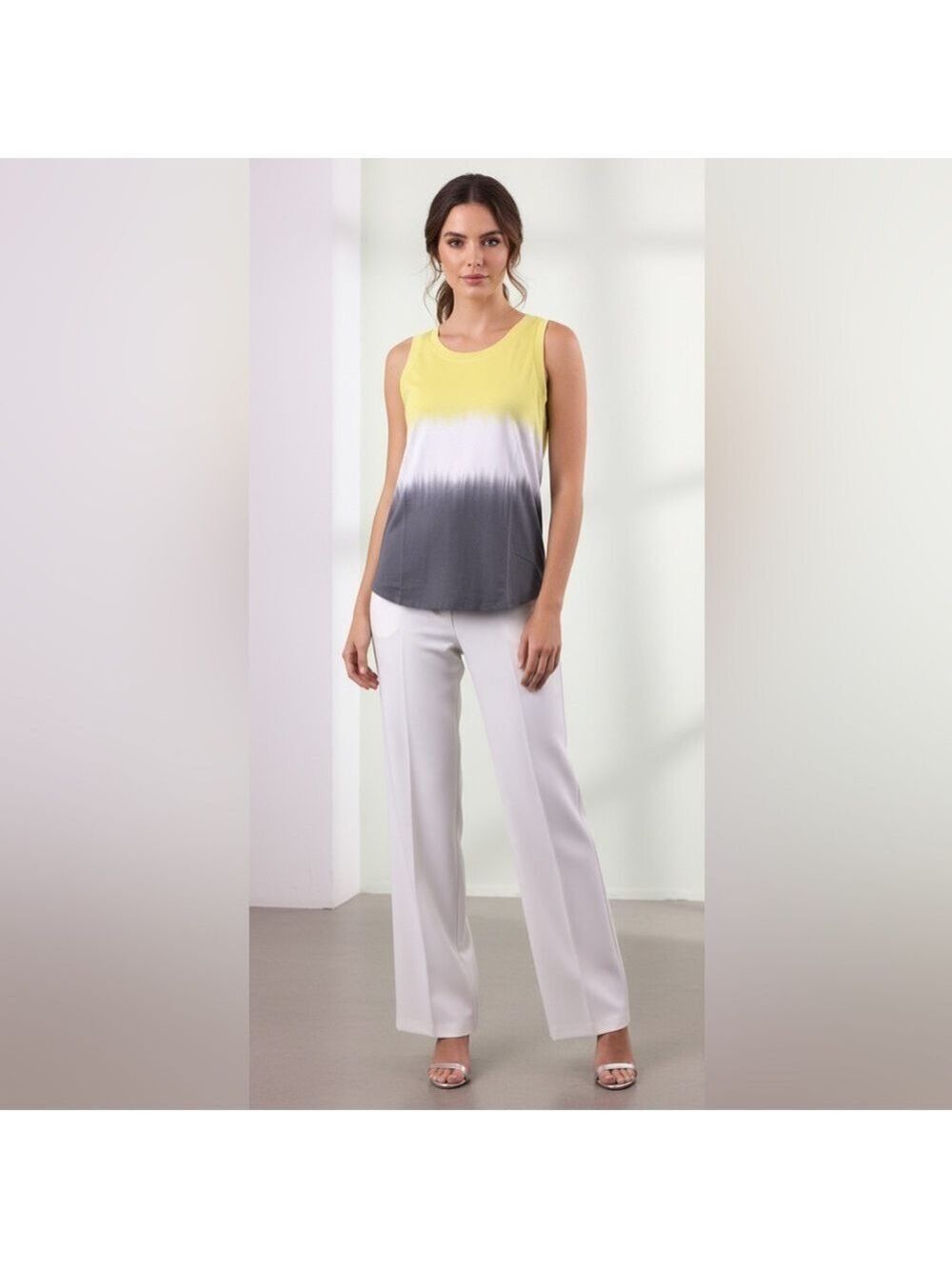 Ombre Sleeveless Tank by Simply Vera Vera Wang Soft Jersey Knit women’s size OX